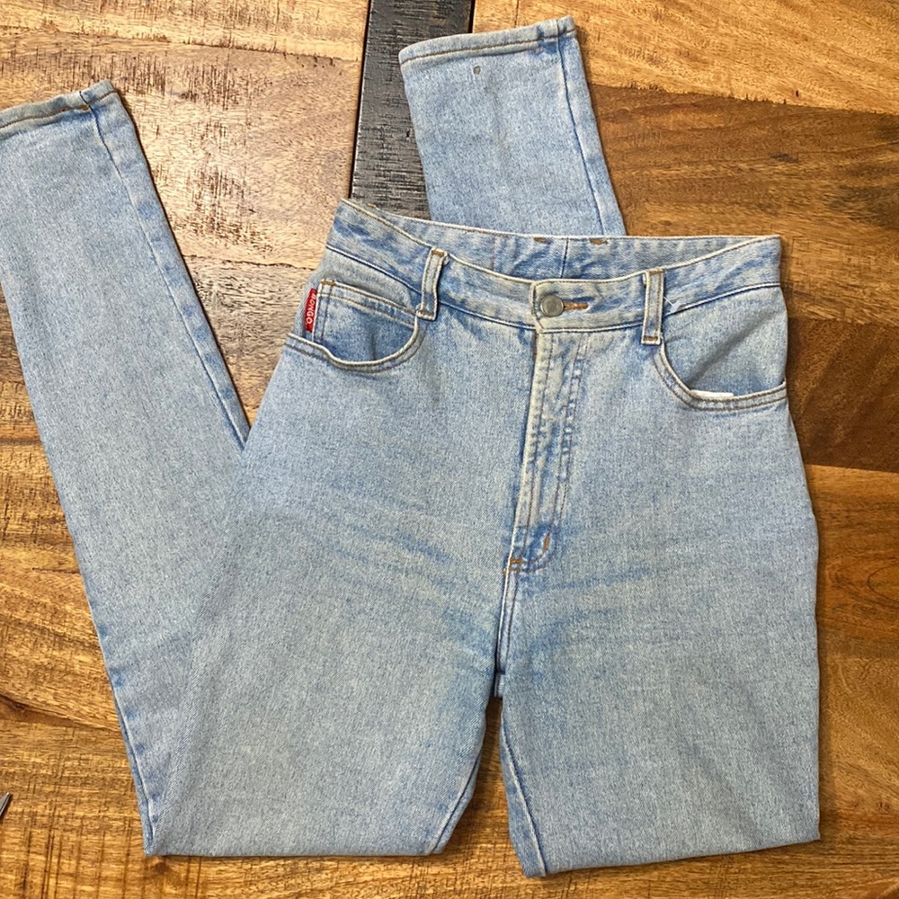 Bongo 80s vintage high rise tapered skinny slim leg jeans